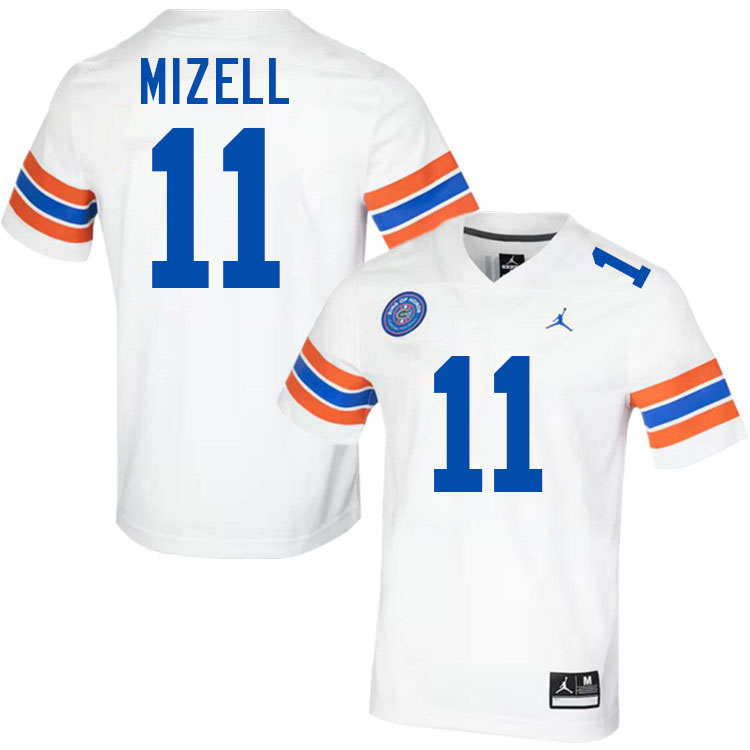 #11 Aidan Mizell Gators Jersey,Florida Gators College Football Jerseys Stitched-Throwback White